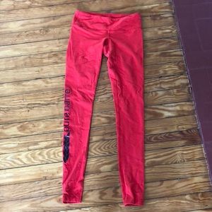 Red pure barre leggings size small